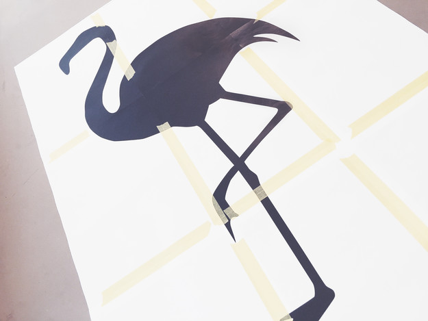 Klippte ut motivet som en mall.