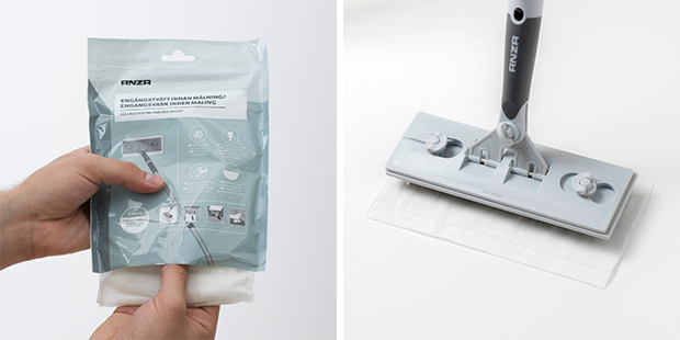 Så använder du engångstvätten.