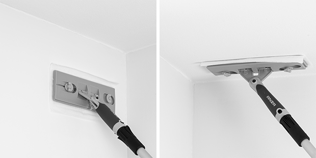 Nå upp på väggar och tak.