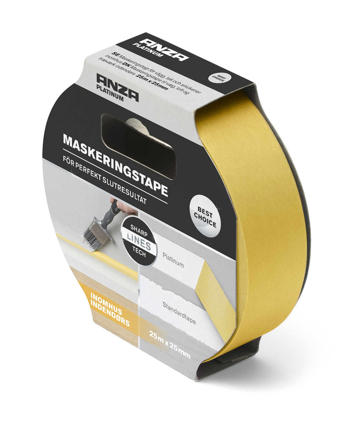 Platinum maskerinstejp inomhus