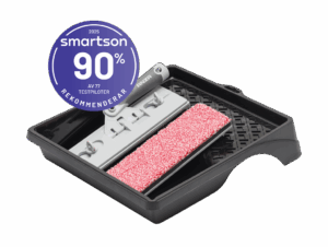 Altanverktyg med tråg rekommenderat av 90 % av 77 testpiloter enligt Smartson, med tillhörande ikon.